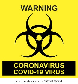 Corona virus biohazard sign. Coronavirus symbol, vector. Covid 19