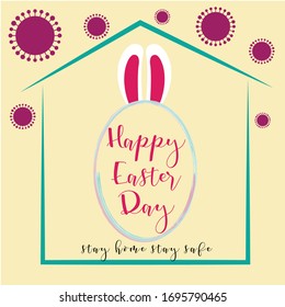 corona virus breakdown. stay home stay safe celebrate Easter at home. 