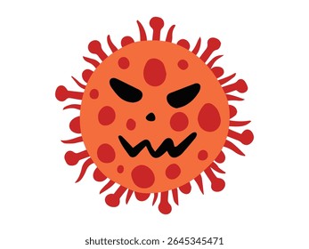 Ilustração de fundo de desenhos animados de vírus Corona