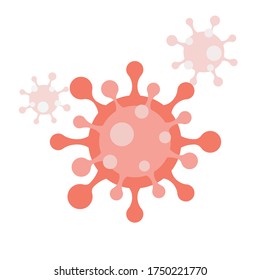 Corona Virus Cell, Covid-19, Covid-2019 Corona virus Cell. Isolate Vector Icon