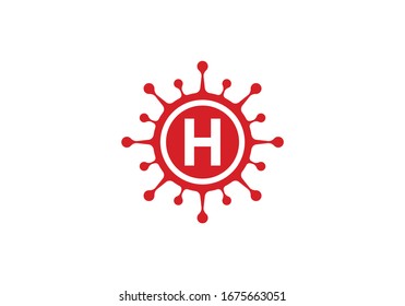 Corona virus cells logo sign symbol design vector Illustration. Coronavirus (Covid-19). Stop Coronavirus