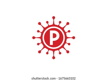 Corona virus cells logo sign symbol design vector Illustration. Coronavirus (Covid-19). Stop Coronavirus