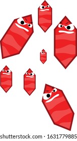 corona virus character cute vector