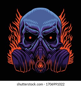 Corona Virus Character Dark Vector 