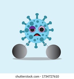 Las ilustraciones de caracteres del virus Corona son adecuadas para anuncios, emoticonos, iconos, logos 