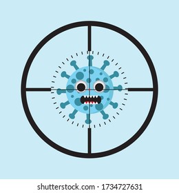 Corona virus character illustrations are suitable for ads, emoticons, icons, logos