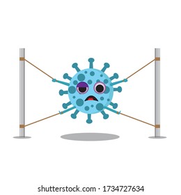 Corona virus character illustrations are suitable for ads, emoticons, icons, logos 