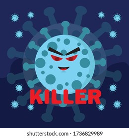 Corona Virus Zeichen Illustrationen sind geeignet für Anzeigen, Emoticons, Icons, Logos und es gibt noch viel, was Sie damit tun können.