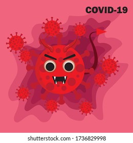 Corona virus character illustrations are suitable for ads, emoticons, icons, logos and there is still much you can do with it.
