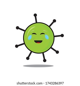 Las ilustraciones de caracteres del virus Corona son adecuadas para anuncios, emoticonos, iconos 