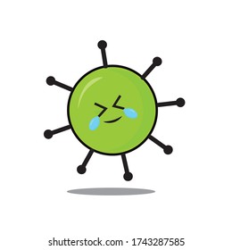 Corona virus character illustrations are suitable for ads, emoticons, icons 