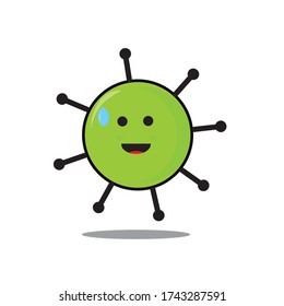 Corona virus character illustrations are suitable for ads, emoticons, icons 