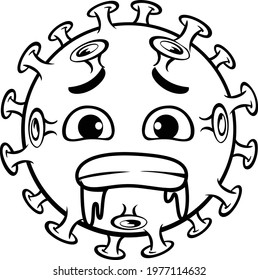 CORONA VIRUS WITH COLD FACE 
