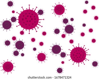 Corona virus Concept COVID-19 Vector on transparent background. Illustration