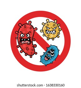 Corona Virus Concept. Dangerous Virus Character Vector Illustration
