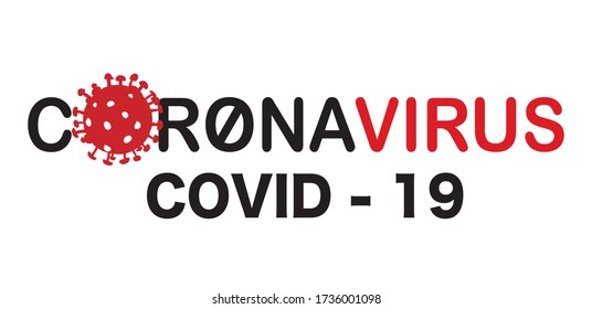 Logo de diseño del concepto del virus Corona. Enfermedad de Coronavirus llamada COVID-19, ilustración vectorial de virus peligrosos