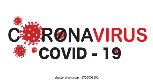 Corona virus concept design logo. Coronavirus disease named COVID-19, dangerous virus vector illustration