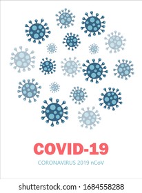 Corona Virus. Coronavirus background. 2019-nCoV. Virus that caused epidemic of pneumonia. Vector illustration for news, web, science and medical use