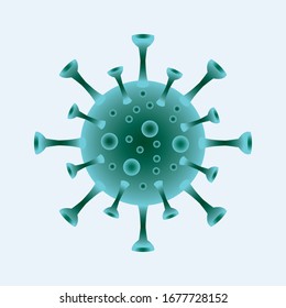 corona virus corvid-19 vector illustration of the virus