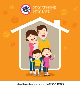 Corona virus covid 19 campaign to stay at home. lifestyle activity that you can do at home to stay healthy