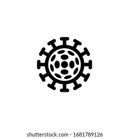 Corona virus (covid 19) germs icon black sketch