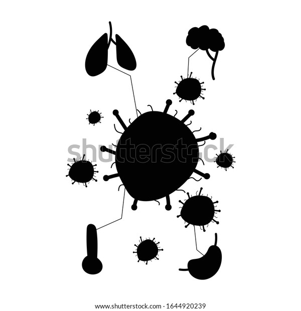 Corona Virus Covid 19 Illustrator Shape Stock Vector Royalty Free