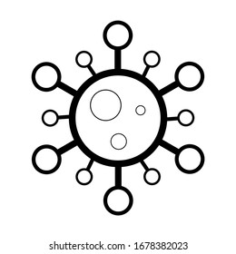 virus corona o covid 19 objeto, ilustrador vectorial
