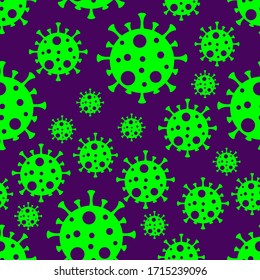 Corona Virus Covid 19 Seamless Pattern