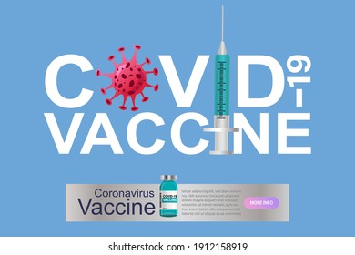 corona virus covid-19 cartoon with new year 2021 vaccine. vector flat style.