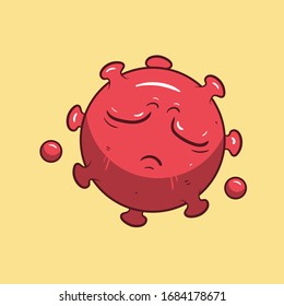 Corona Virus Covid-19 cute Vector illustration 