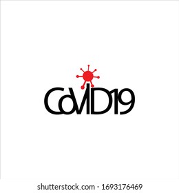 corona virus covid19 design for poster logo