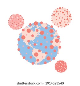 Corona Virus Covid19 Disease World Vector and Icon