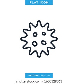 Plantilla de diseño de logotipo de vectores de iconos Corona Virus o Covid-19