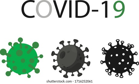 Corona virus (covid-19) icon vector isolate  