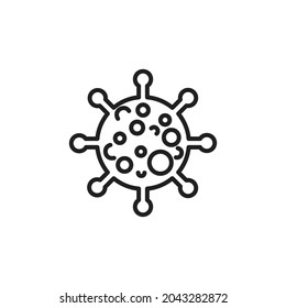corona virus covid-19 Icon vector Line on white background image for web, presentation, logo, Icon Symbol. 