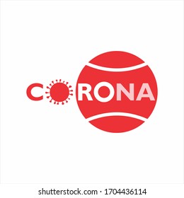 Corona Virus, Covid-19, virus infections effect on all sports infographics. Logo, symbol