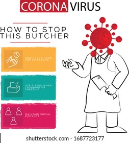 corona virus COVID19 info-graphic banner 