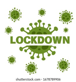 Corona virus covid-19 lock down illustration vector