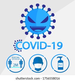 Corona Virus Covid19 Logo Icon