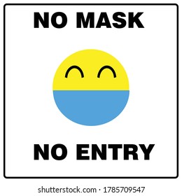 corona virus covid-19 no mask no entry