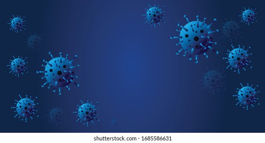 Corona-Virus covid-19 Pandemie-Virus-Hintergrund-Konzept. Bakterien oder Virusinfektionen Grippe-Hintergrund.