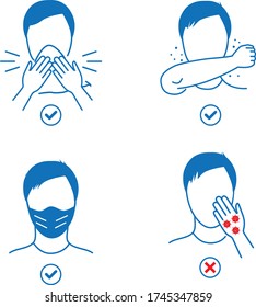 Corona virus (covid-19) prevention icon vector