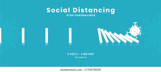 Corona virus, covid-19 protective or social distancing concept. dominoes, save lives quote. Dominoes with coronavirus hit on domino fall obstacle, save lives typography. Vector illustration