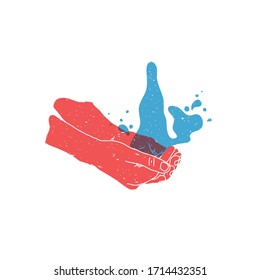 Corona virus Covid-19 Safety, precaution and protective measures Related Vector symbol, info graphic of washing hands