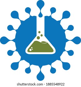 corona virus or covid19, with simple and flat style design