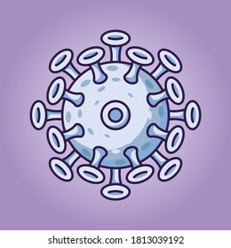 Corona-Virus (COVID-19), Vektorobjektflachdesign