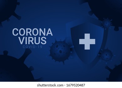 Ilustración de diseño de plantillas de vectores Covid-19 de Corona virus