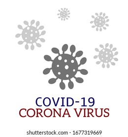corona virus (covid-19), virus in wuhan, vector ilustration on white background