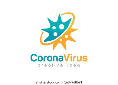 Corona Virus Creative Logo Design Template