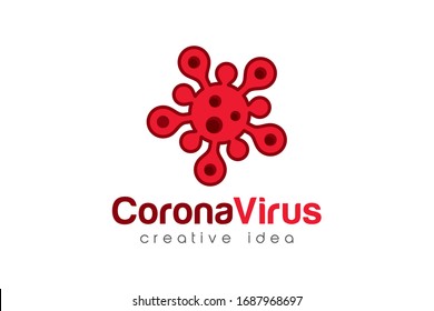 Corona Virus Creative Logo Design Template